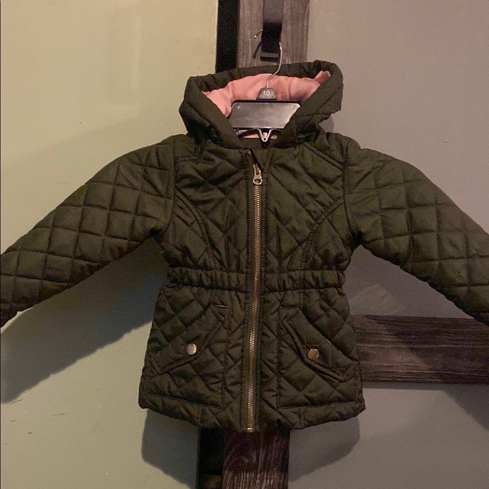 Quilted Green Hooded Jacket